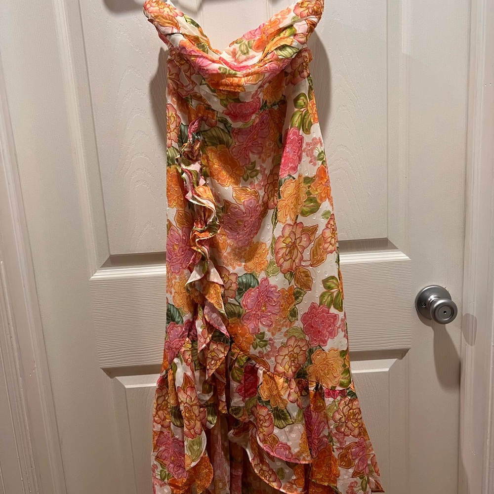 Floral Ruffle Maxi Dress - Picture 2 of 5